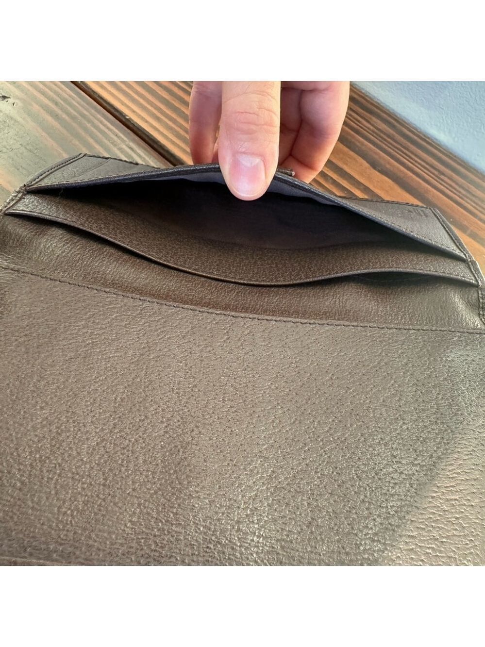 Gucci GG Supreme Canvas Leather Wallet Brown - Picture 12 of 13